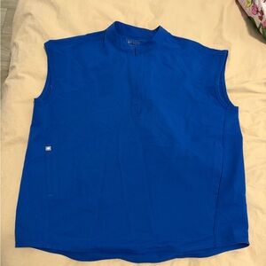 Figs Electric Blue Rafaela Top